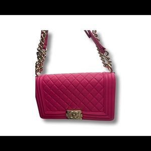 Chanel boy bag (Pink)(Fuchsia)